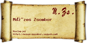 Mózes Zsombor névjegykártya
