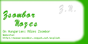 zsombor mozes business card
