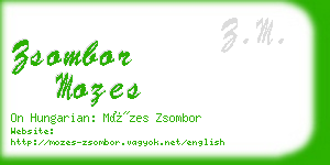 zsombor mozes business card